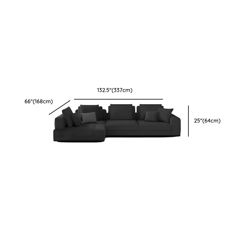 L-Shape Dark Upholstery Corner Sectional, Seats 5 with Button-tufted Design - image 11