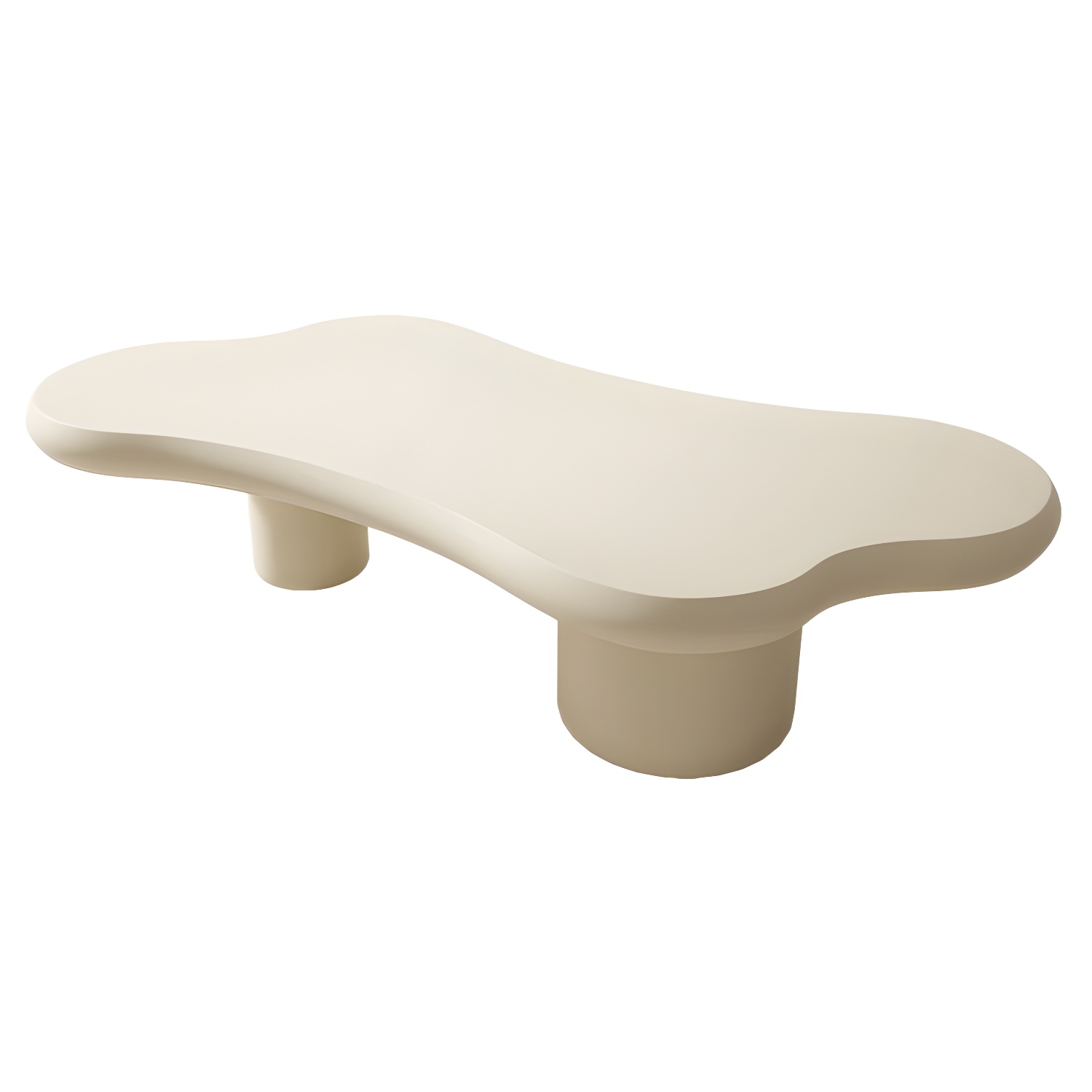 Cloud Shape Coffee Cocktail Table in Solid Wood Modern Style