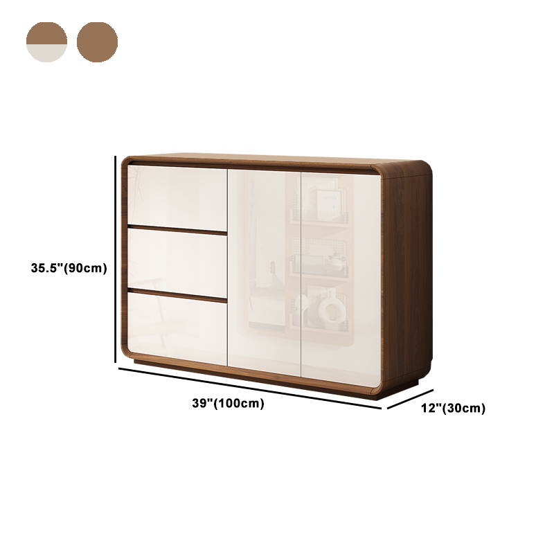 3 Drawers & 2 Doors/3 Doors/1 Door & Two Internal Shelves/Four Internal Shelves Simple Narrow/Standard Flooring Sideboard with Compartment - image 9