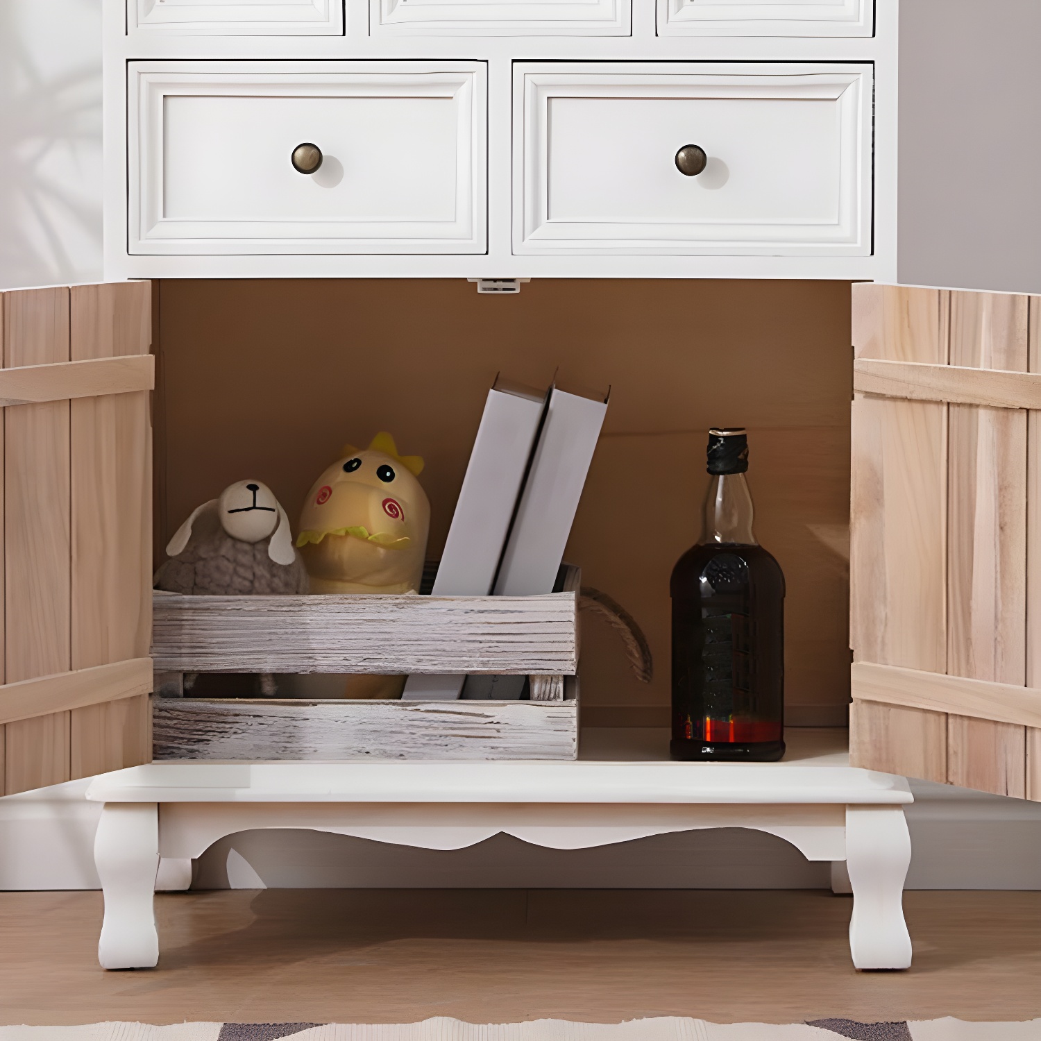 13.65/13.45 Inch Width Storage Chest American Traditional Storage Chest Dresser - image 11