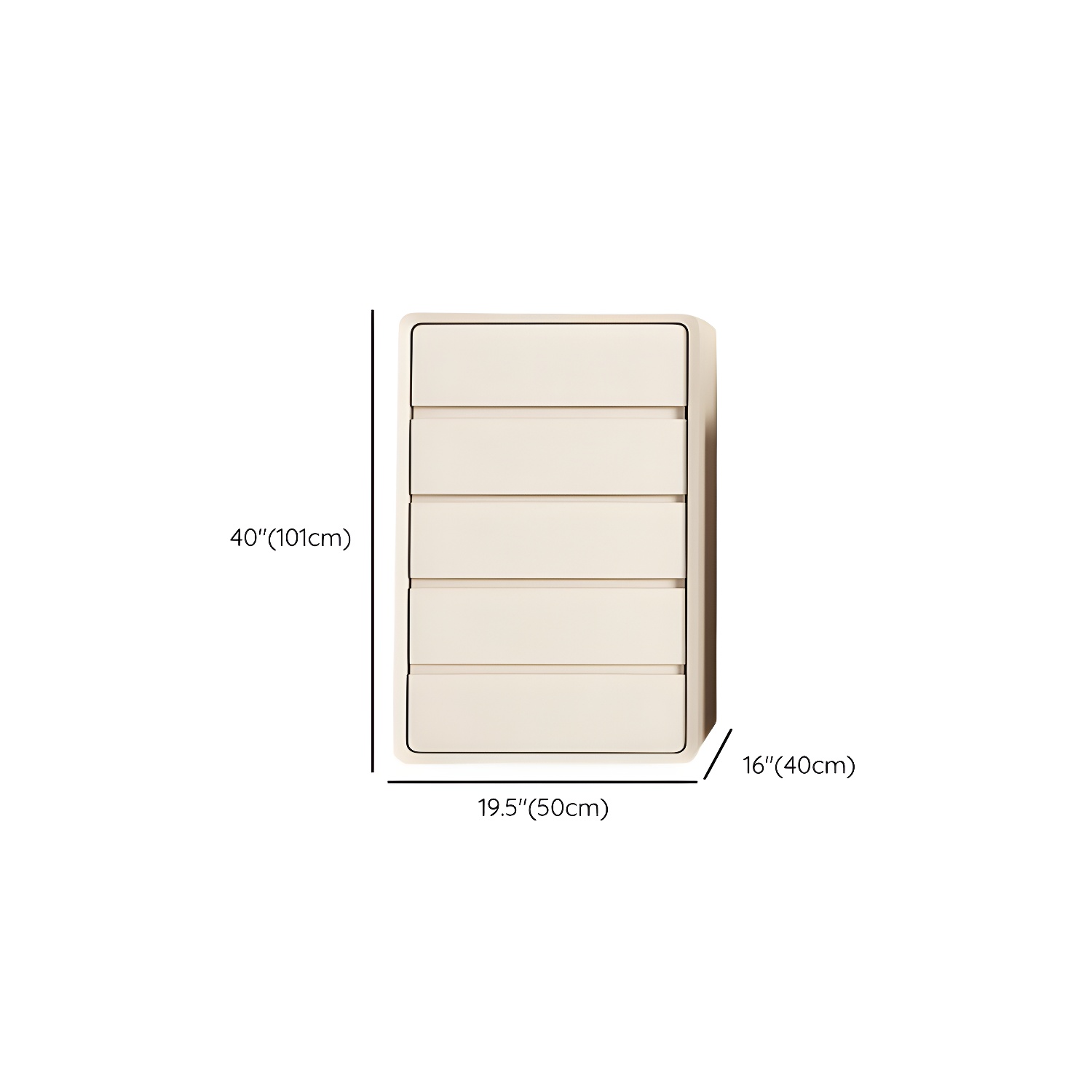 Narrow Modern White Wood Dresser with Soft Close Drawers for Living Room - image 17