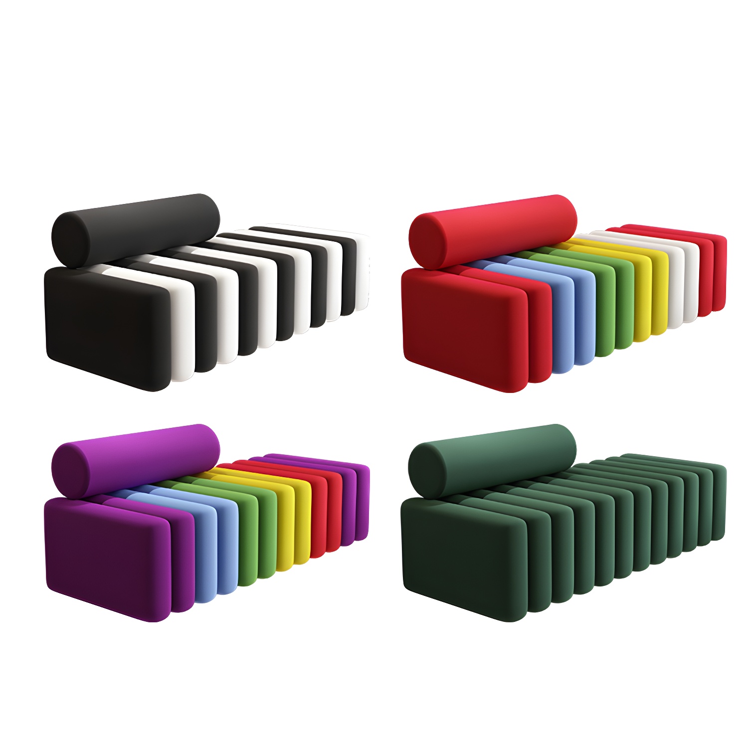 Velvet Contemporary Standard Sofa Armless Sofa for Living Room, Apartment - image 17