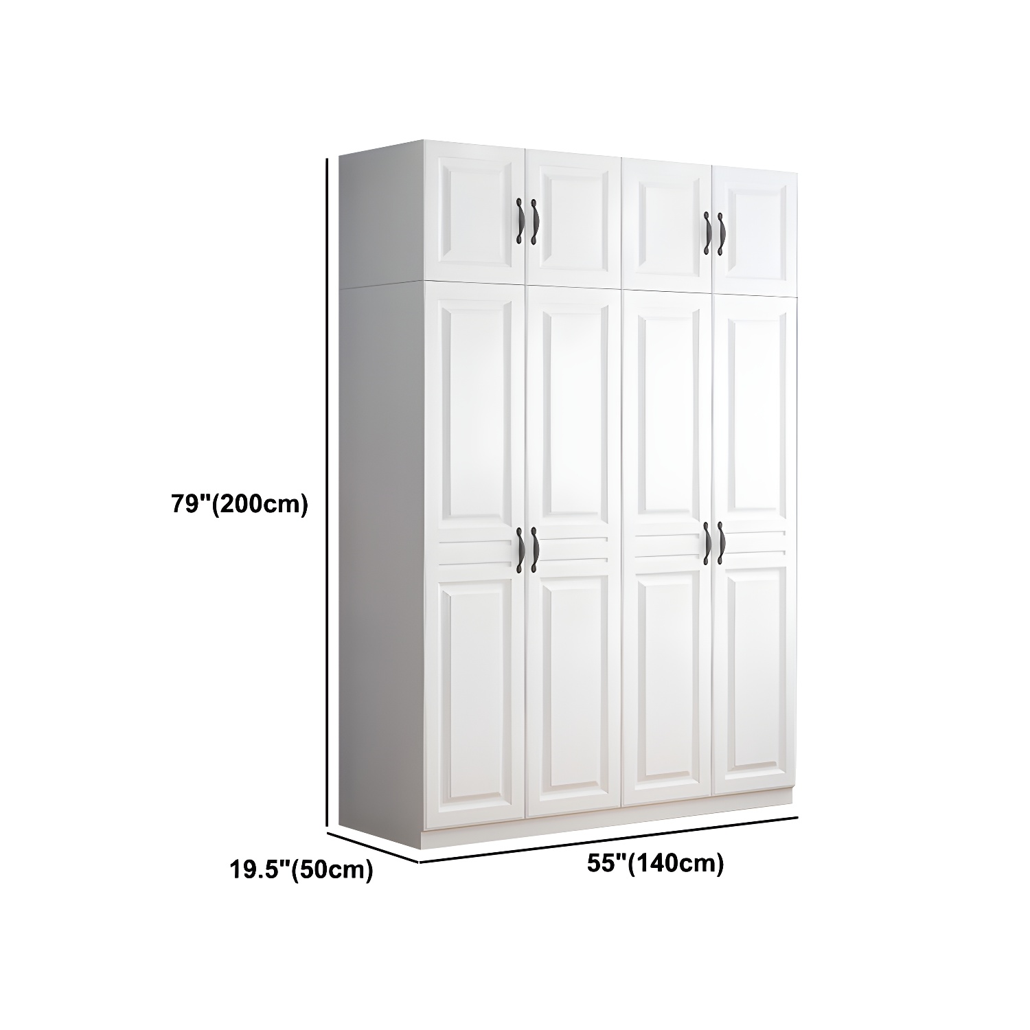 White Colour Wardrobe French Country Wooden Wardrobe Closet for Bedroom - image 23