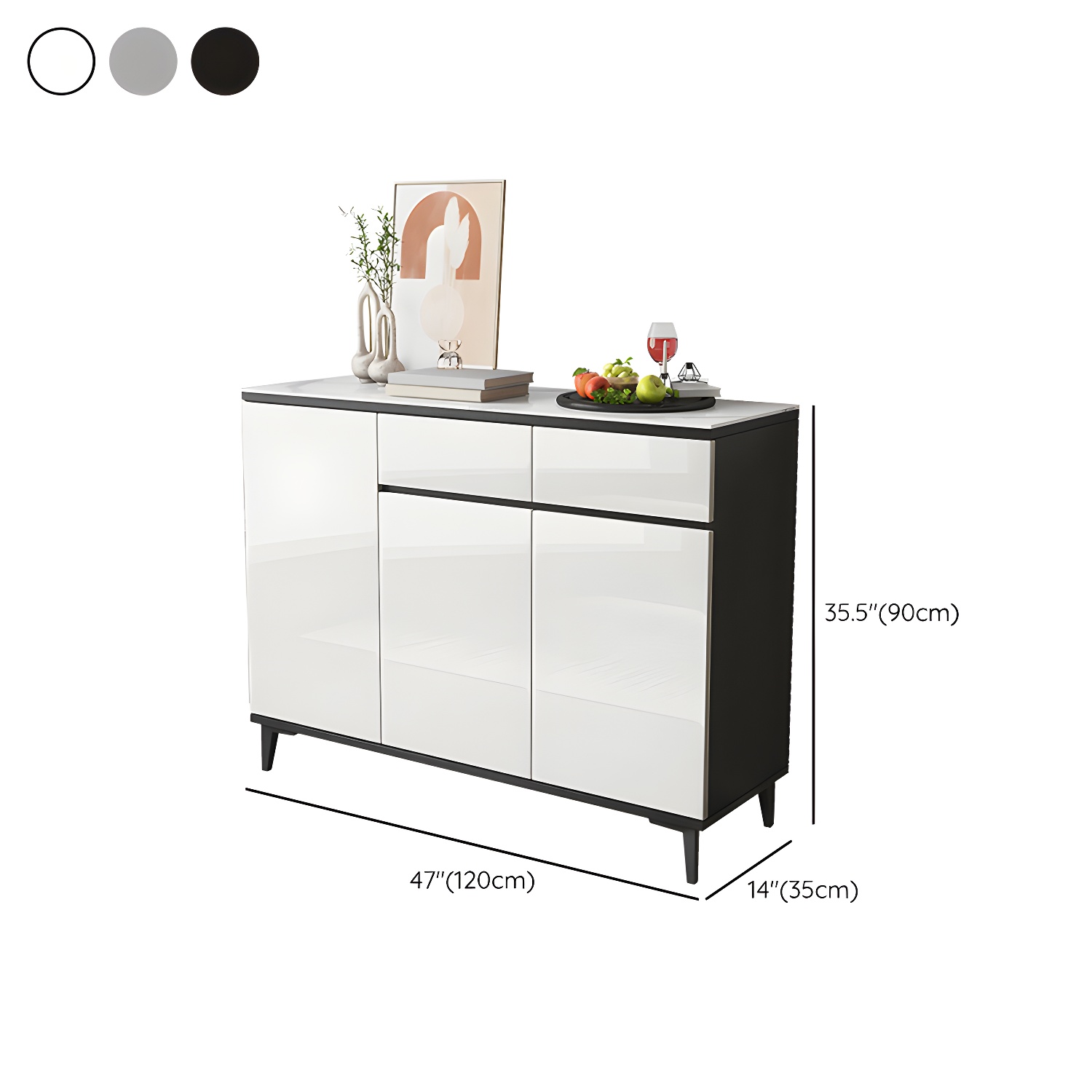 Contemporary Sideboard Cabinet with Drawer and Door for Living Room - image 20