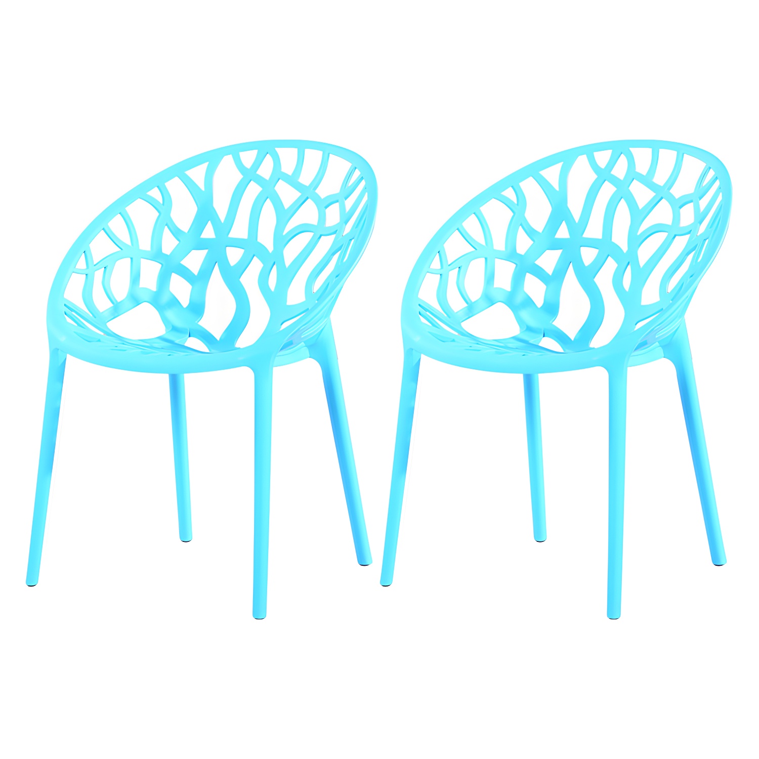 Contemporary Plastic Dining Room Chairs Armless Open Back Dining Side Chair for Restaurant