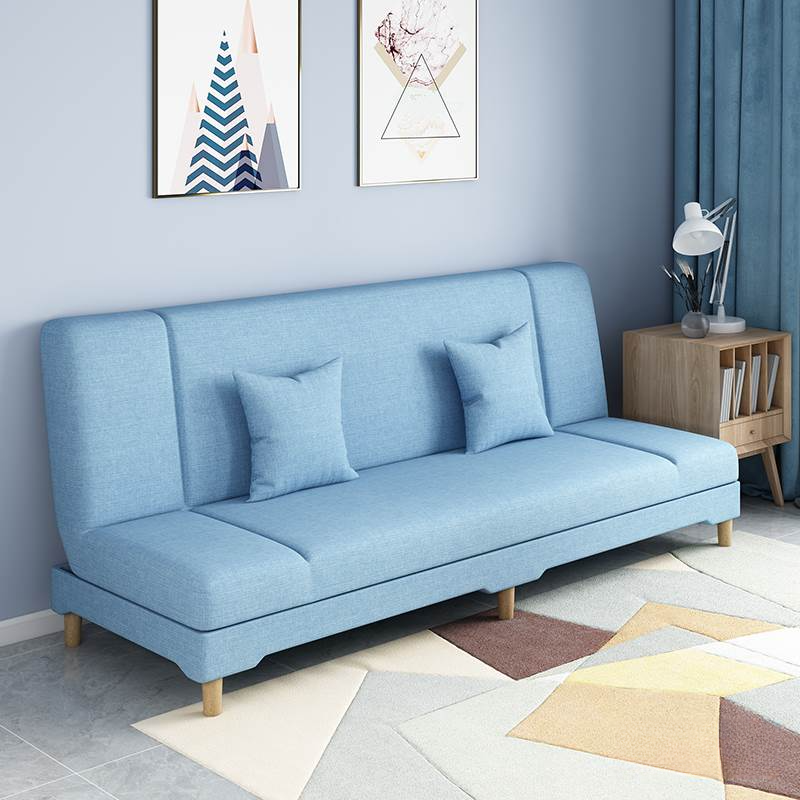 Contemporary Modern Grey/Azure/Emerald Green Sleeper, Solid Color, 3-Seater with 2 Pillows - image 13