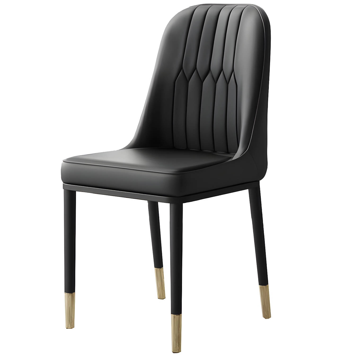 Metal Base Indoor Chair 18'' Wide Parsons Leather Chair for Restaurant