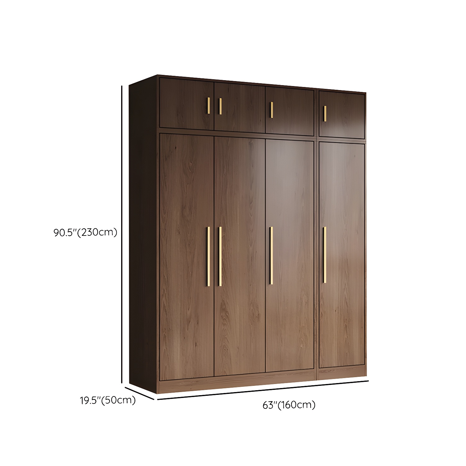 Wood Grain Design Armoires & Wardrobes with Soft Close Door and Storage Space - image 30