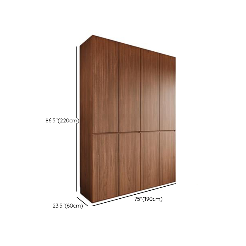Cocoa Minimalist Natural Wood Wardrobe Closet with Soft Close Door, Interior Shelves, and Clothing Rod - image 20