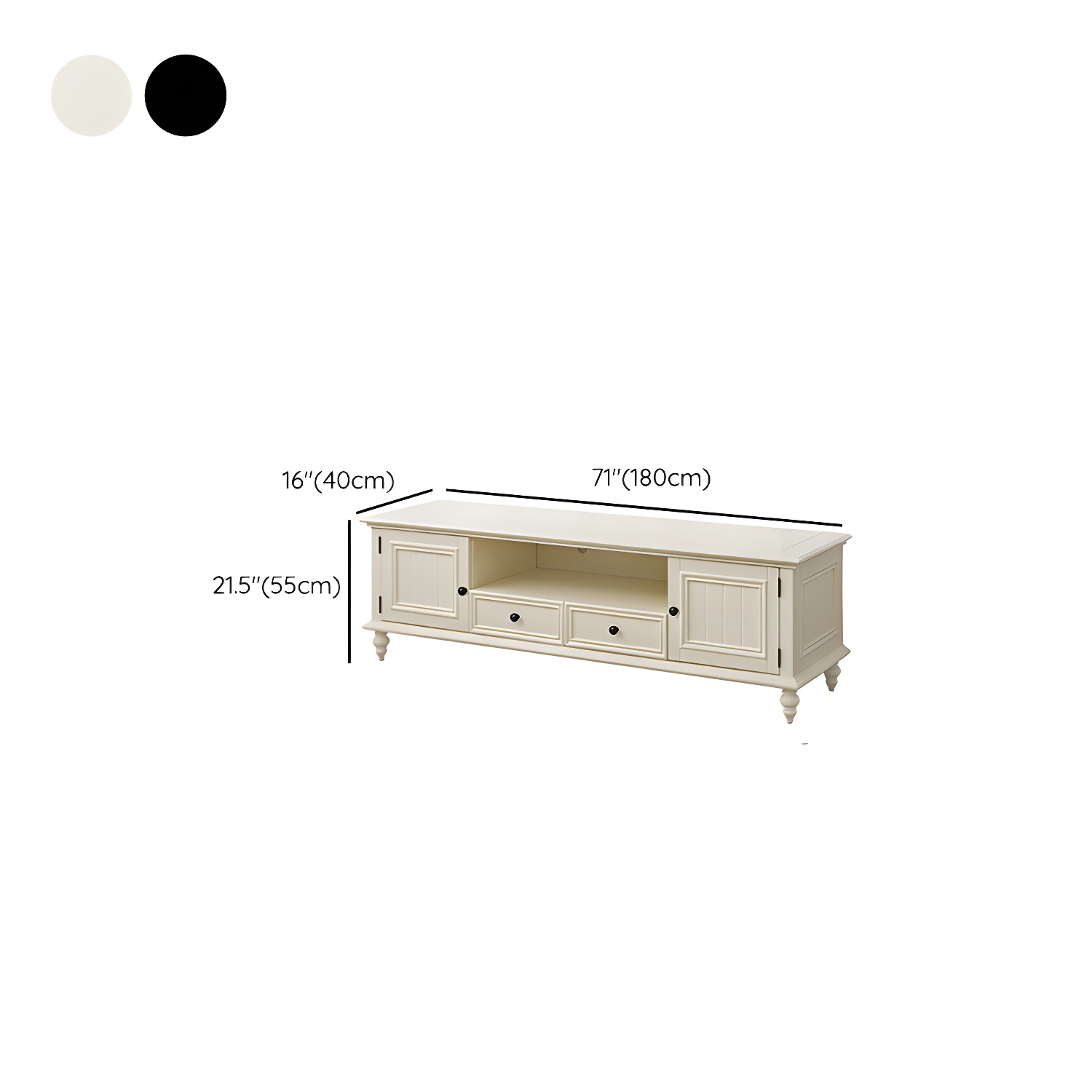 Modern Wood TV Stand with Open Storage & Cabinet Included - Standard Height - 3 Cabinets - With Legs - image 14