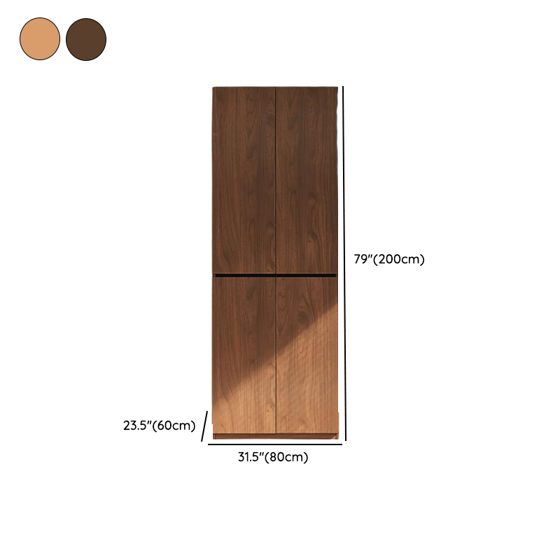 Modish Natural Wood Independent Armoire Cabinet with Soft Close Drawer, Soft Close Door, Interior Shelves, and Clothing Rod - image 11