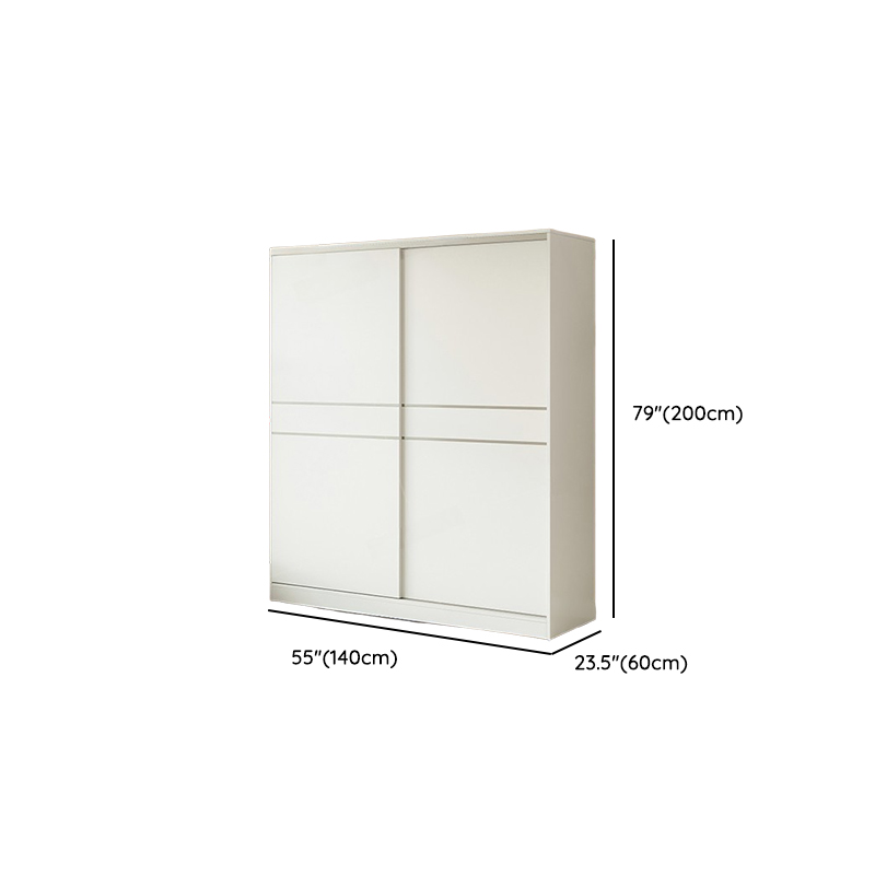 White Modish Manufactured Wood Independent Cabinet Armoire with Soft Close Drawer and Door, Interior Shelves - image 11