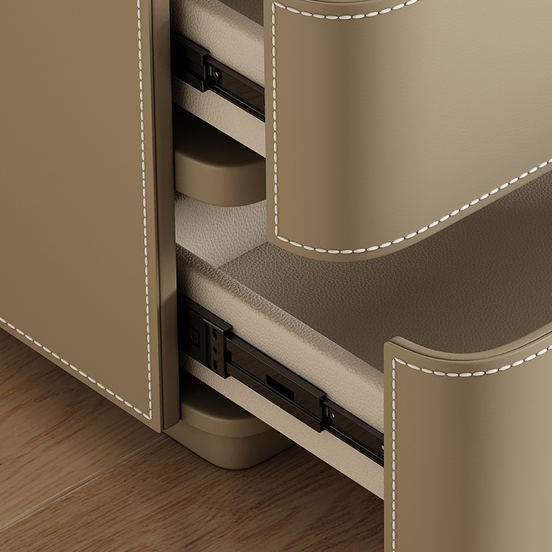 Scandinavian Bedside Cabinet Nightstand with Sintered Stone Countertop - image 13