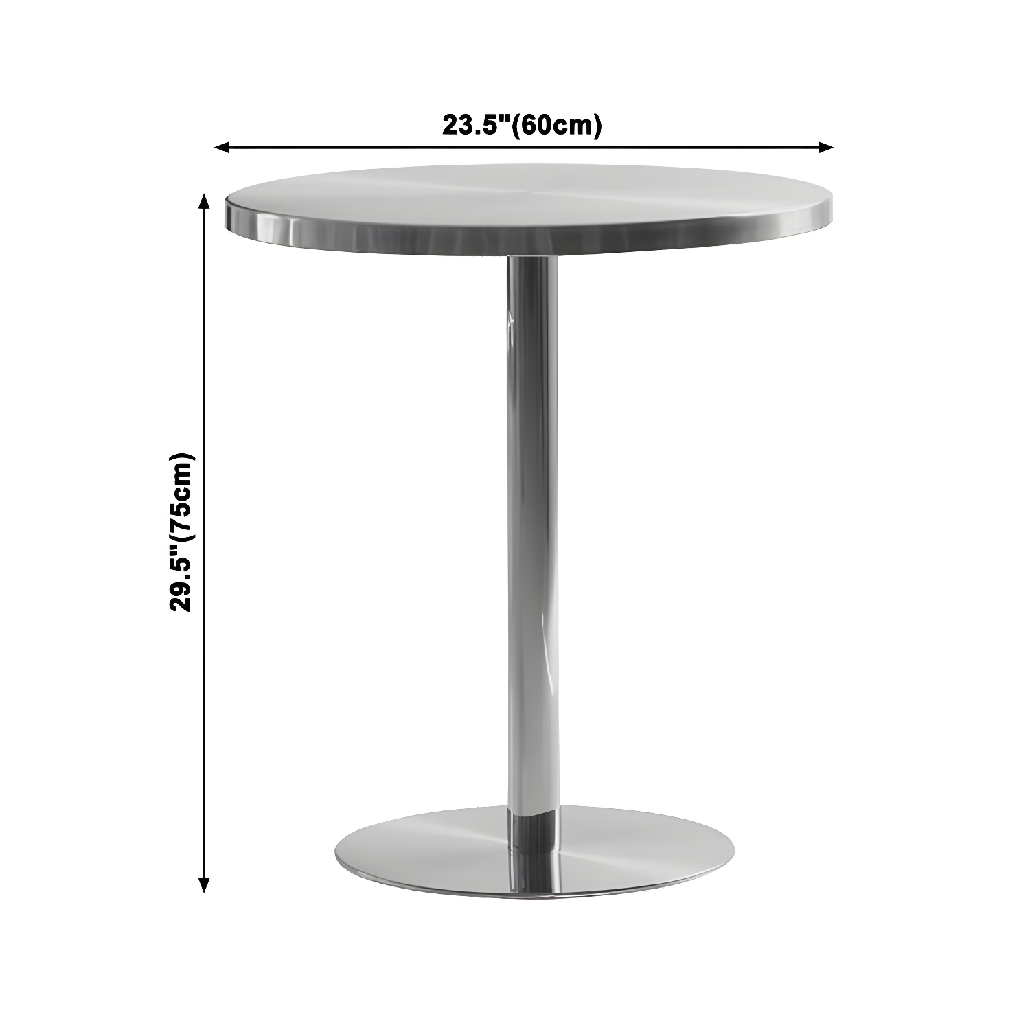 Industrial Dining Room Table Stainless Steel Table with Pedestal Table for Home Kitchen Dinner - image 13