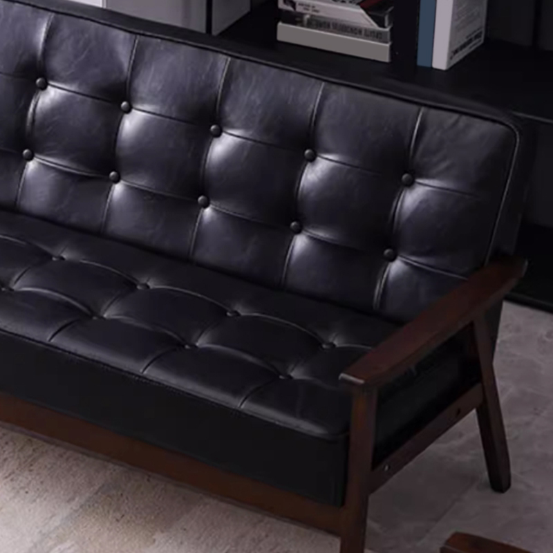 Modern Wood Frame Tufted Back Sofa with Cotton Seat Sleek and Stylish Seating - image 17