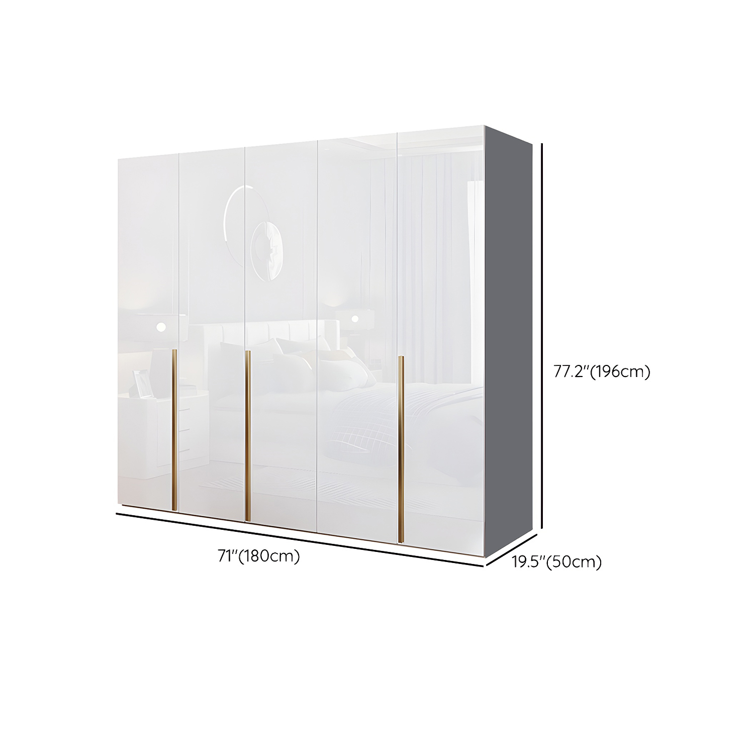 Bedroom Soft Close Doors Armoire Modern Style Wooden Wardrobe Cabinet - image 15