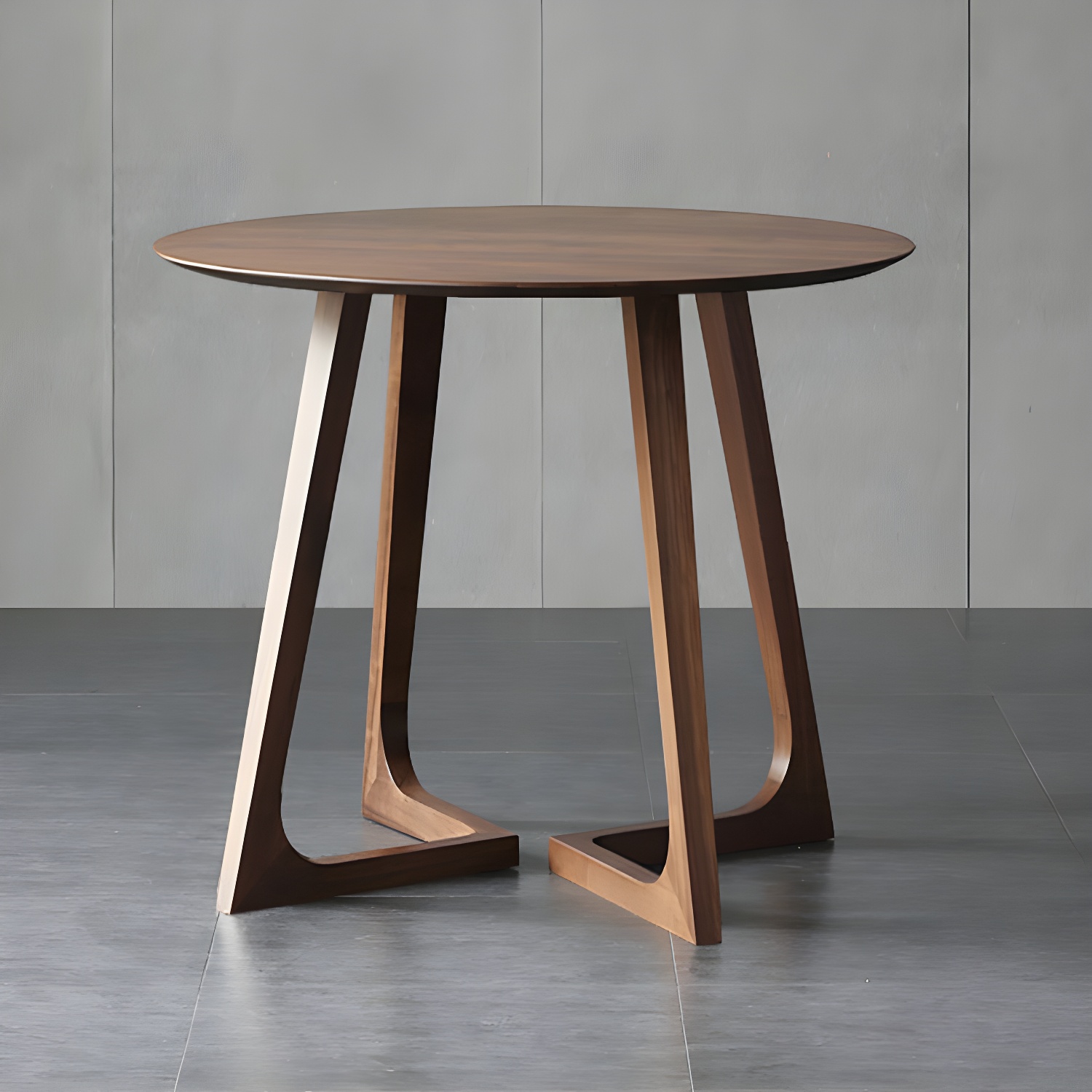 Simple Walnut Ash Dining Table Double Solid Wood Pedestal Home Table - image 10