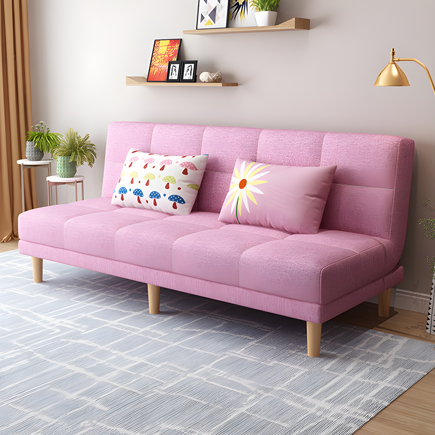 Contemporary Armless Standard Sofa Bed Dual Purpose Sofa for Living Room - image 14