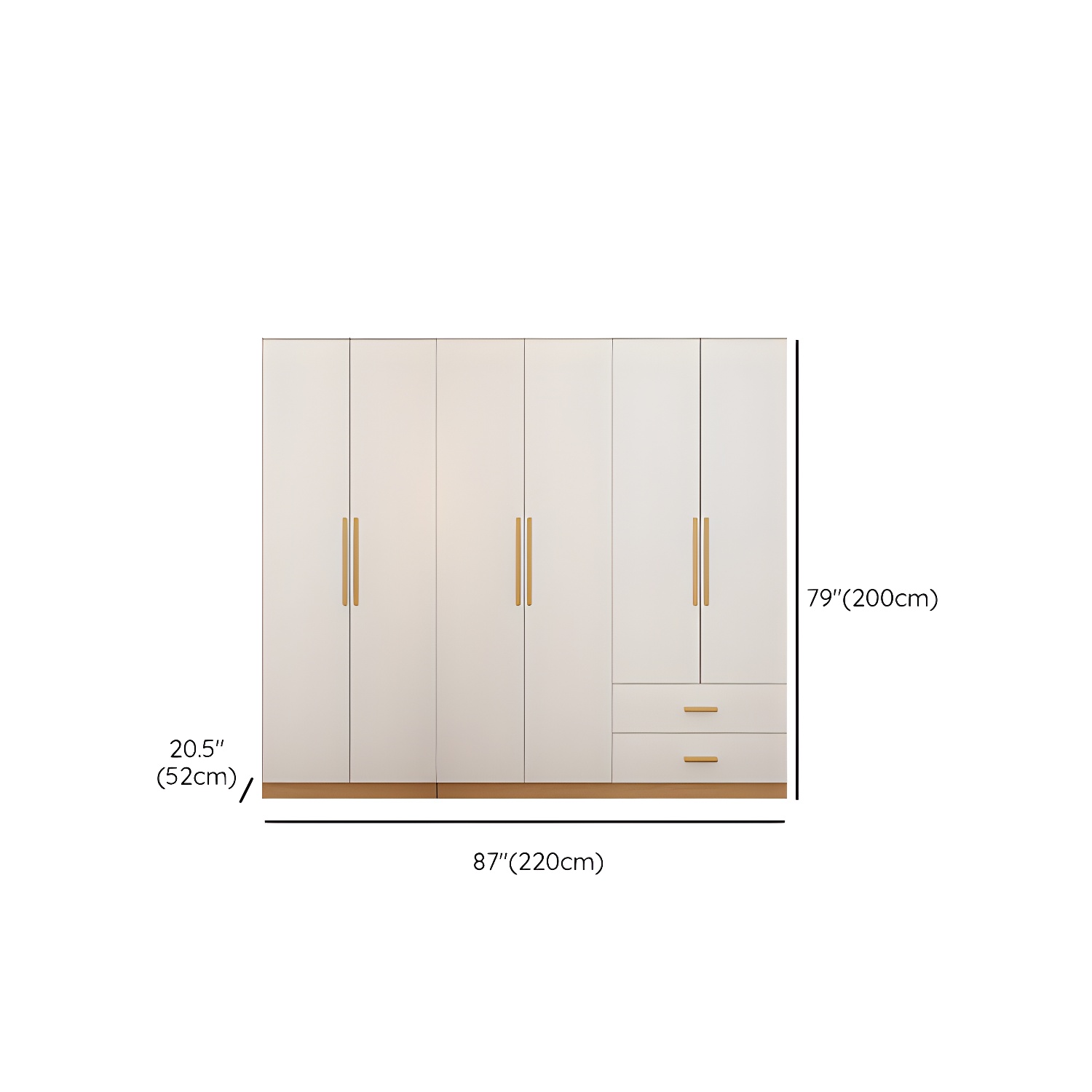 Contemporary Style Wardrobe Wooden Bedroom Closet with Hinged Door - image 20