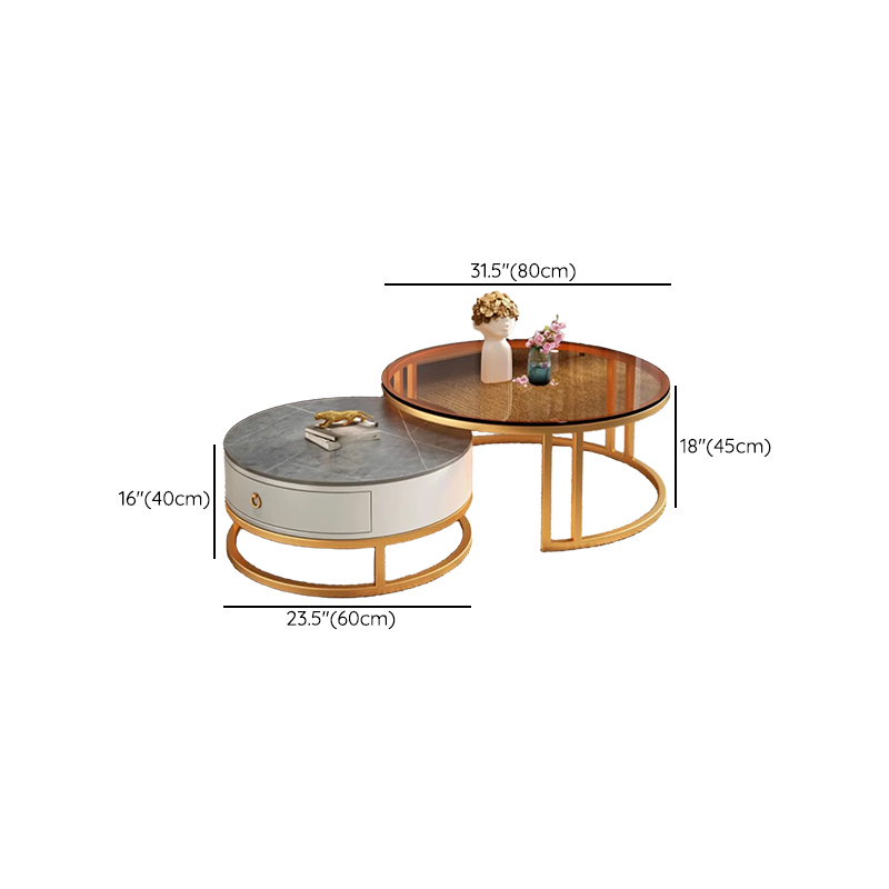 Nested Orbicular Framework Accent Table for Foyer Use - image 19
