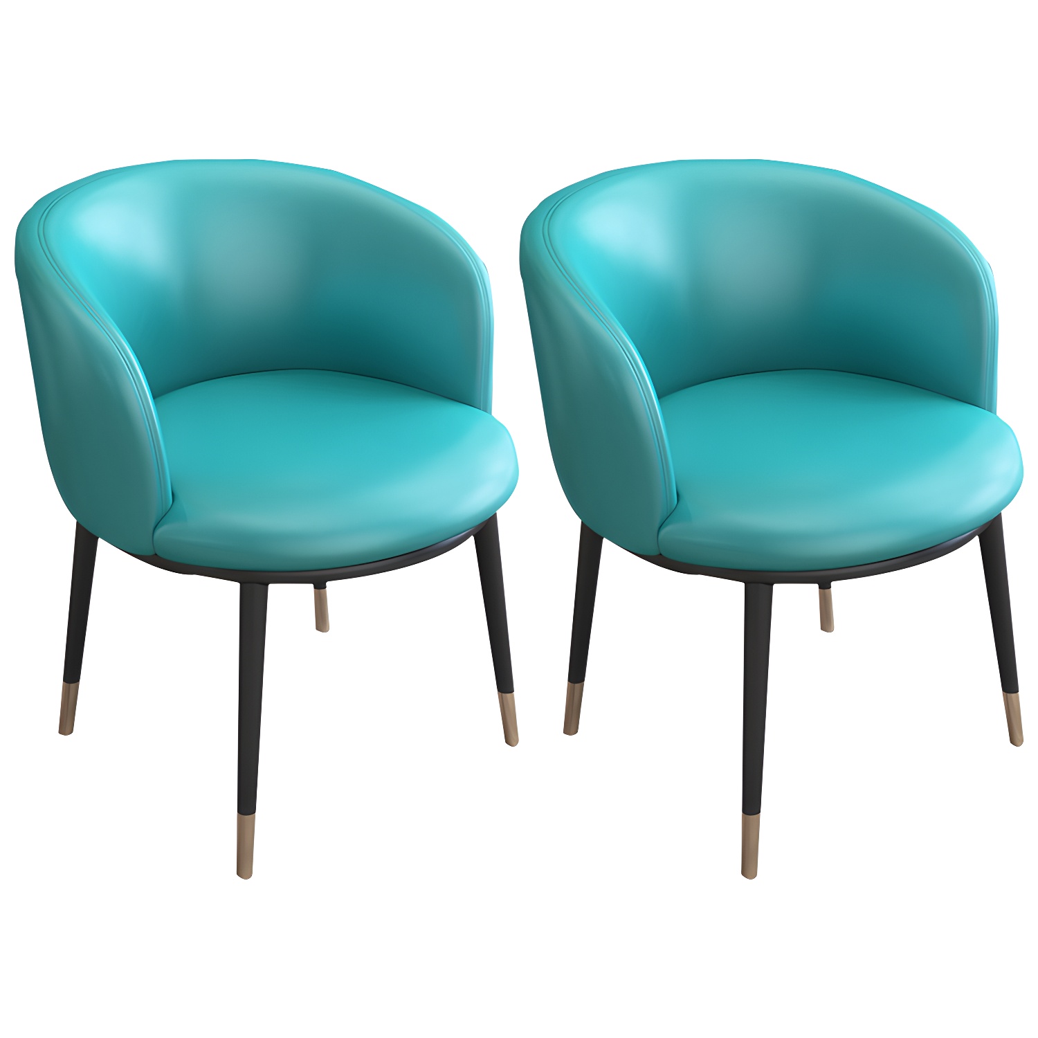 Faux Leather Contemporary Dining Chair with 4 Legs Matte Finish Solid Back Chair - image 11