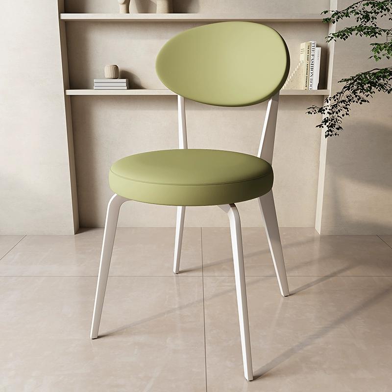 Dining Room Open Back Upholstered Dining Side Chair with Metal Frame