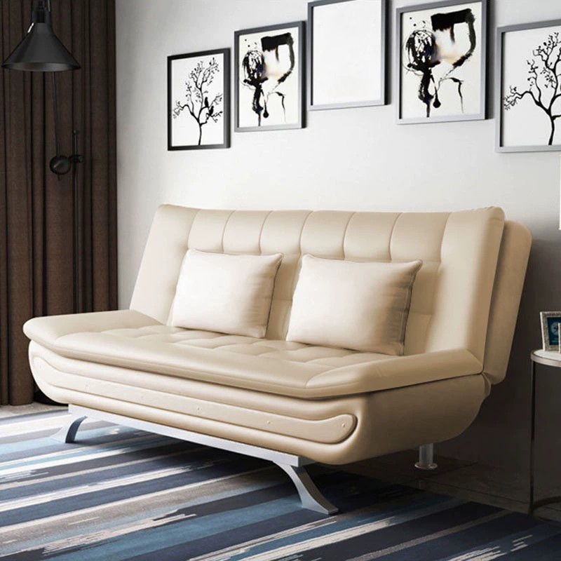 75'' Modern Armless Solid Color Sofa, Foam Filled Upholstery - Partial Assembly