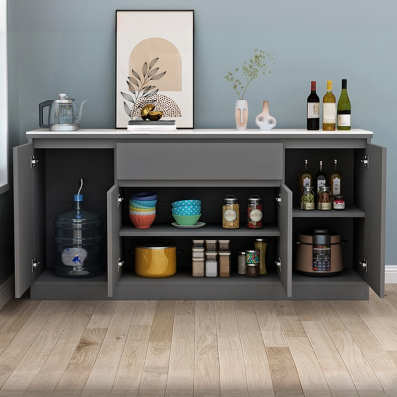 Buffet Table/Server with 1 Drawer, Drawers Storage, Sintered Stone Countertop, Adjustable Shelving, and 4 Doors/3 Doors/2 Doors Tabletop - image 3
