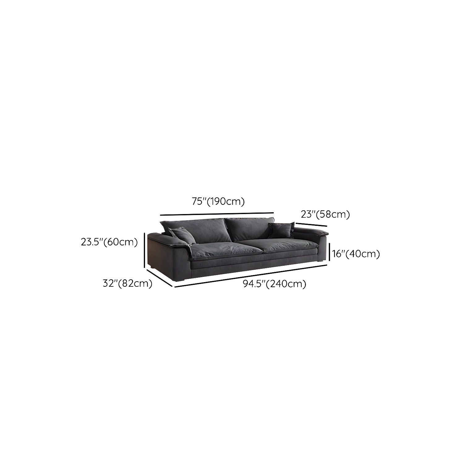 Modern Flared Arm Sofa with Water Resistant and Bolster Pillows - image 18