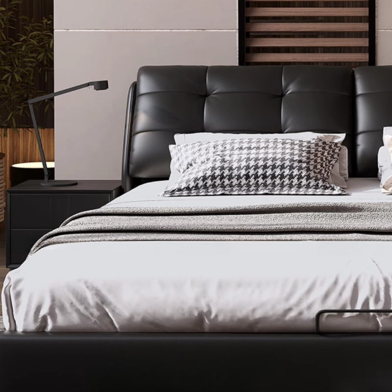 Solid Color Storage Bed/Platform Bed with Pine Wood Frame, Button-tufted for Living Room