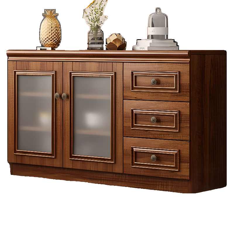 Unattached Microwave Storage Cabinet with Wine Storage Unit