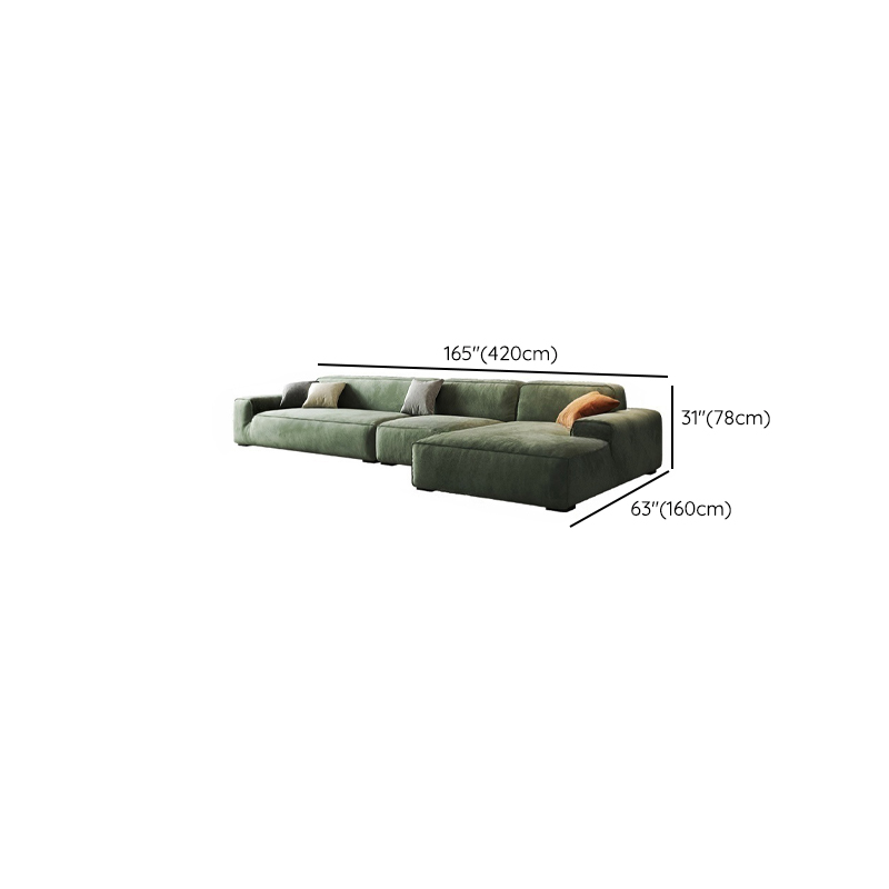Living Room Use L-Shape/Straight Pine Green Right Hand Facing/Horizontal Sofa Chaise/Sofa with Concealed Support - image 26