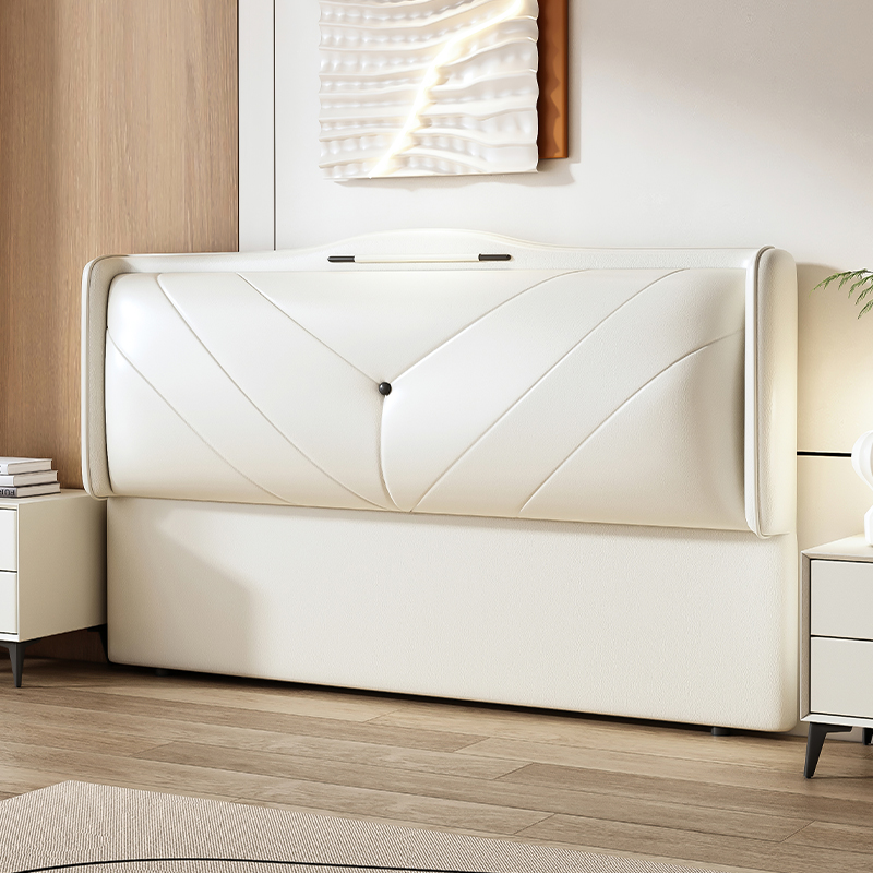 Art Deco Style Panel Headboard in Pine Wood with No Distressing, Rectangle Shape for King/Queen/Full Bed, Featuring Sponge Upholstery Fill and Standard Height - image 4