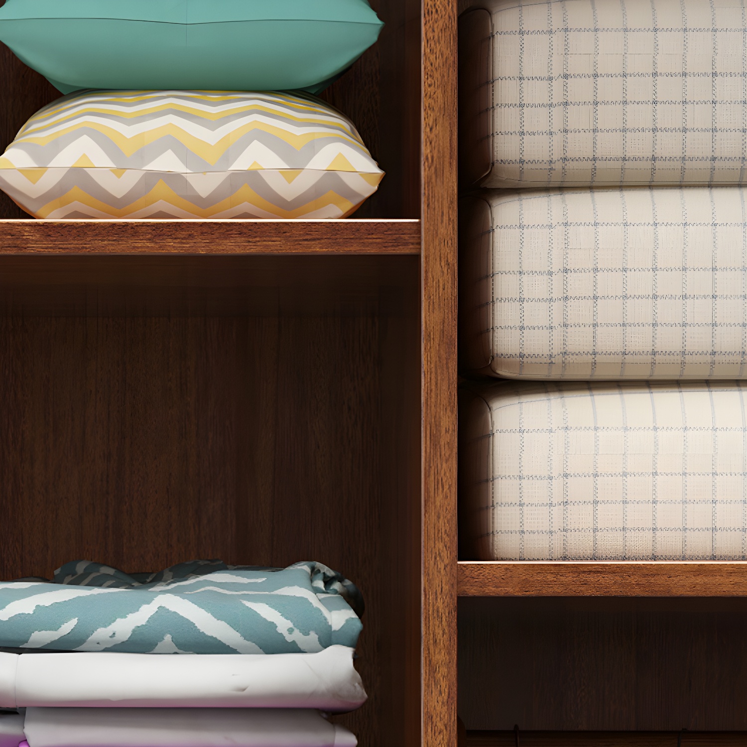 Brown Walnut Solid Wood Wardrobe Traditional Freestanding Wardrobe Armoire - image 9