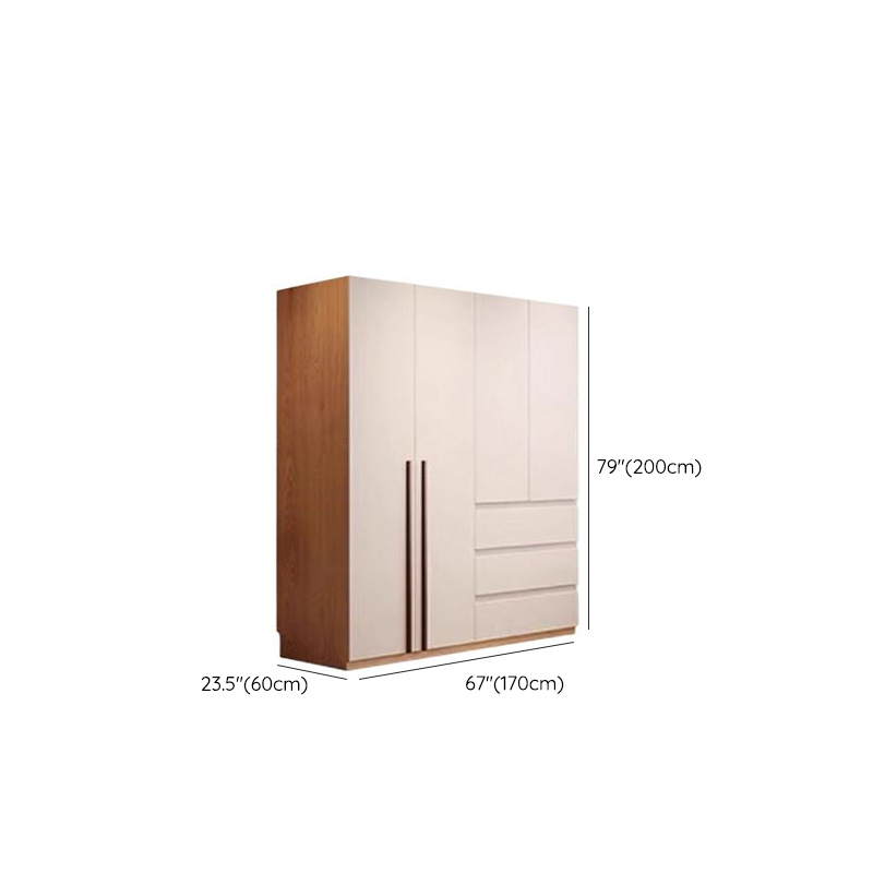 Beige Modish Laminate Independent Wardrobe with Soft Close Drawer, Soft Close Door, and Interior Shelves - image 17