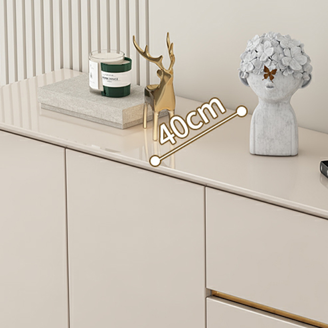 Elegant Wood Buffet with 3 Drawers and Cabinets for Kitchen Storage - image 8
