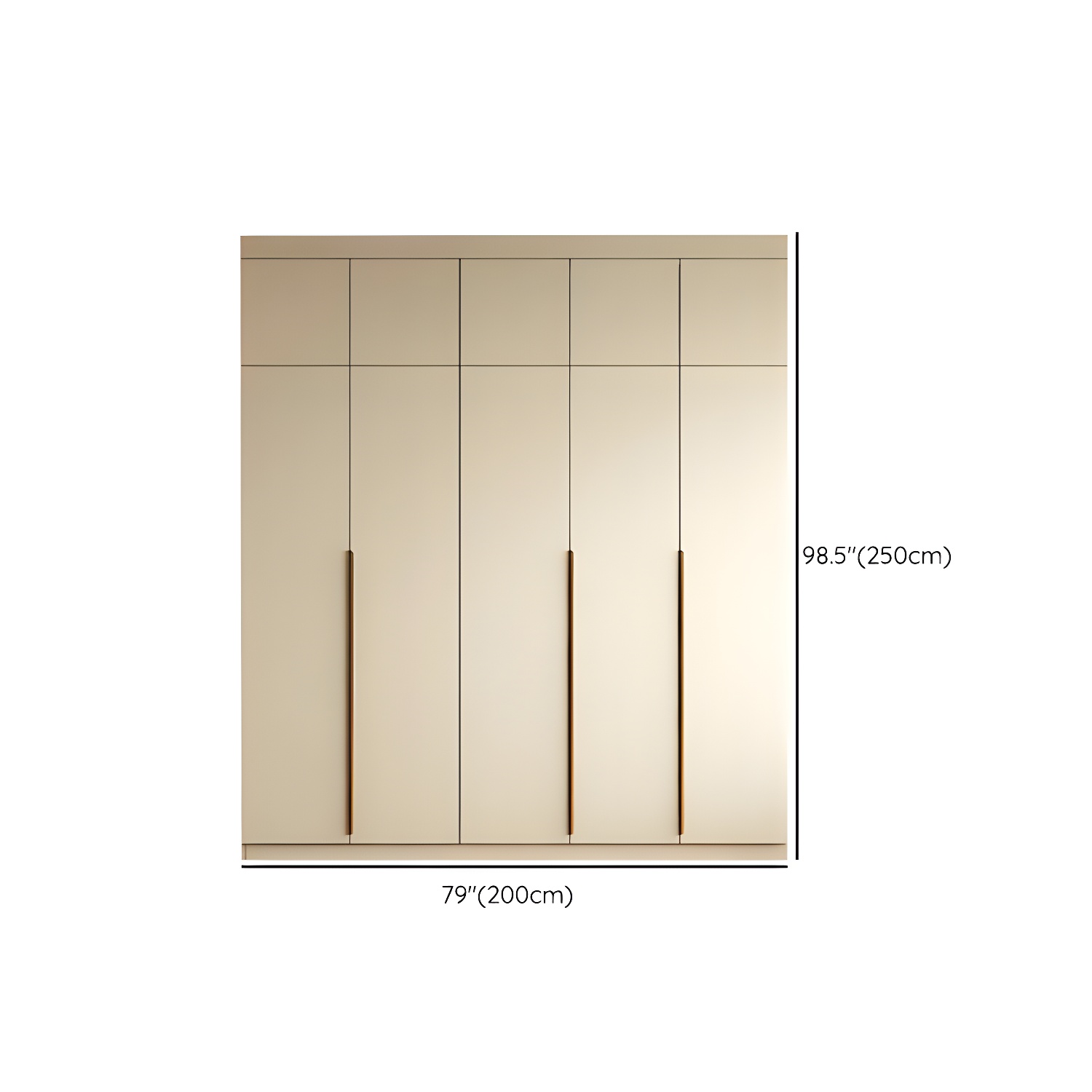 Modern Wardrobe Cabinet Engineered Wood with Garment Rod in White - image 18