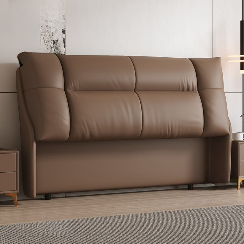 Trendy Panel Headboard in Natural Wood with No Distressing, Rectangle Shape for King/Queen/Full Bed, Cotton Upholstery Fill, Standard Height - image 2