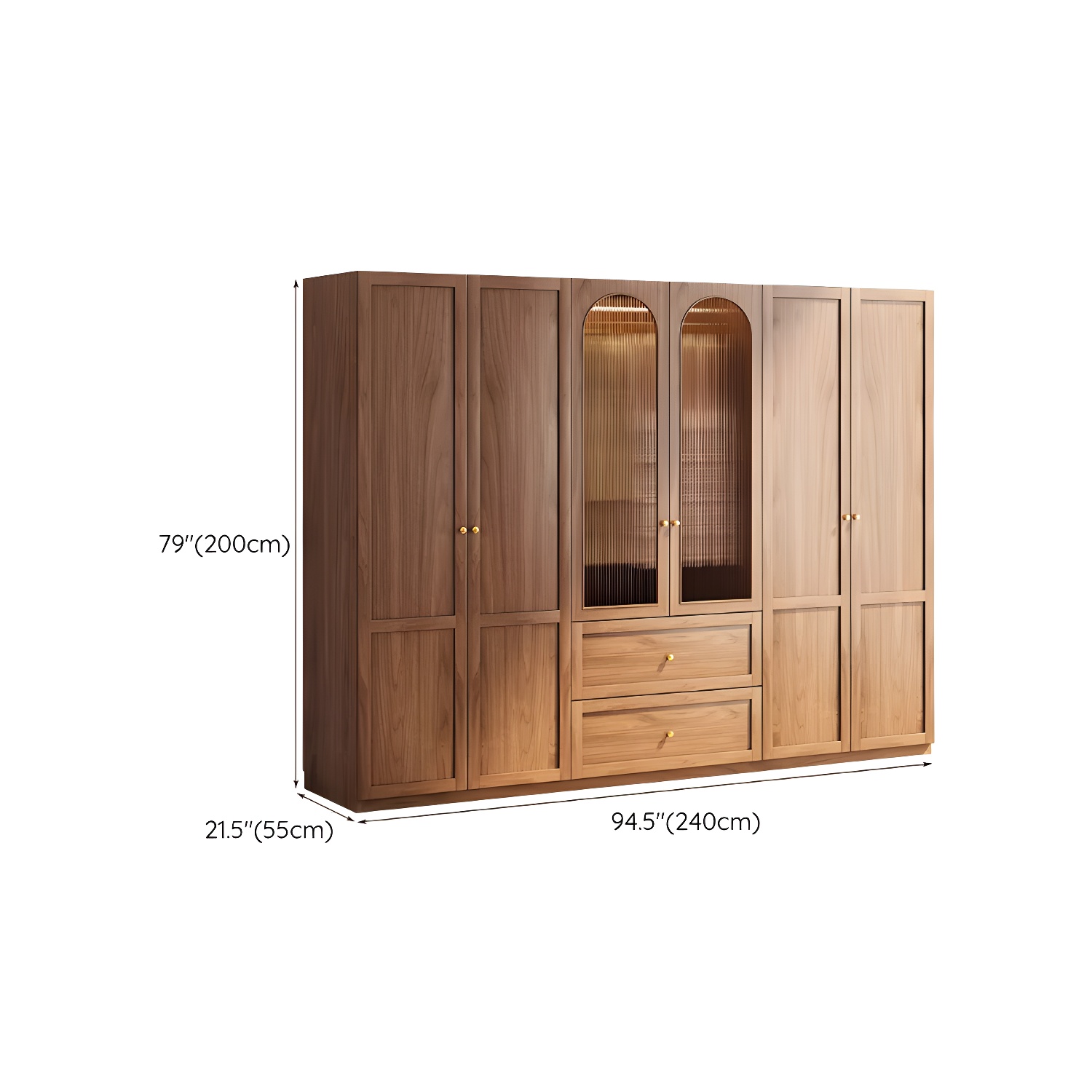 Fashionable Natural Wood Wardrobe Armoire for Stylish Closet Organization - image 14