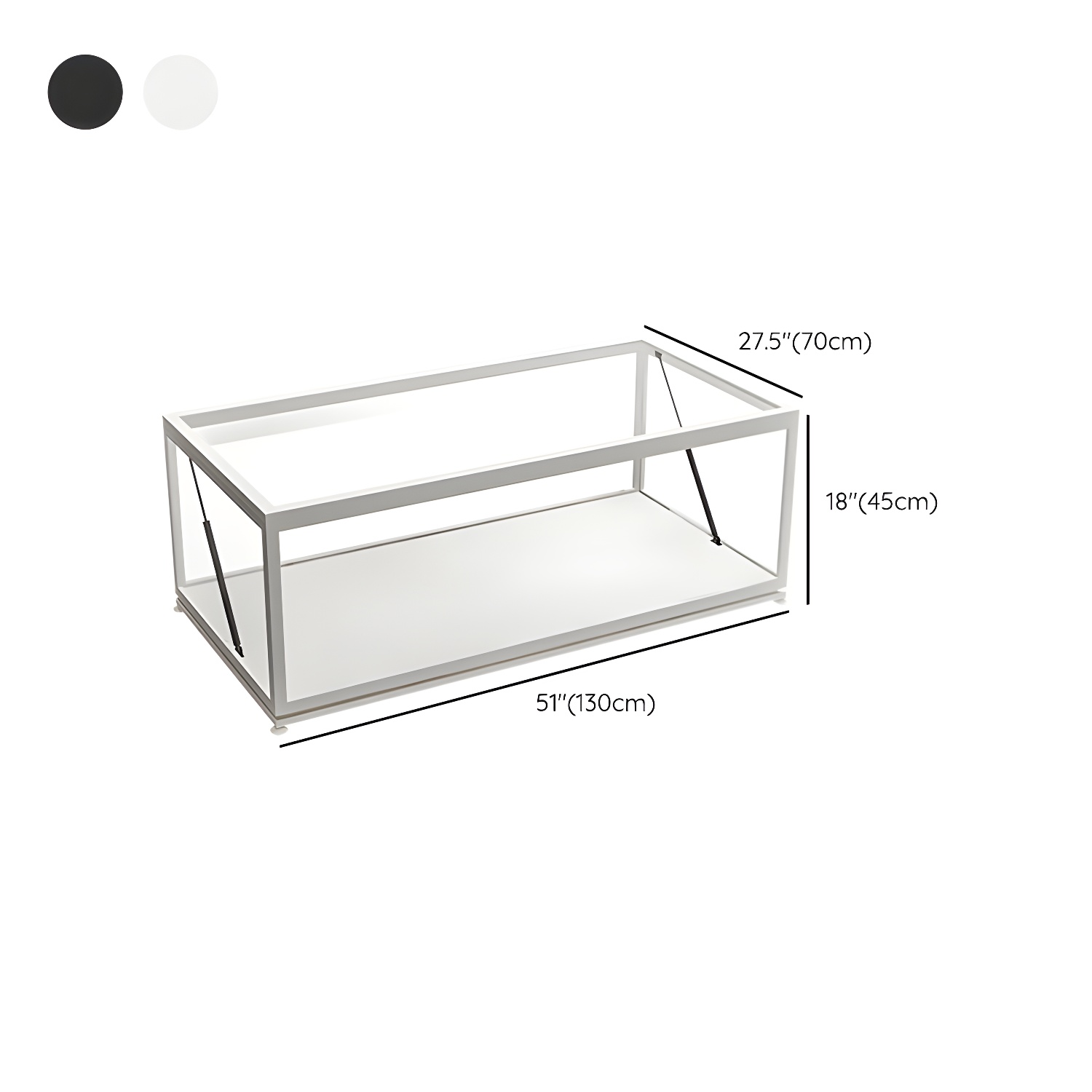 Rectangle Glass Top Coffee Cocktail Table Tranparent Contemporary with Metal Base - image 20
