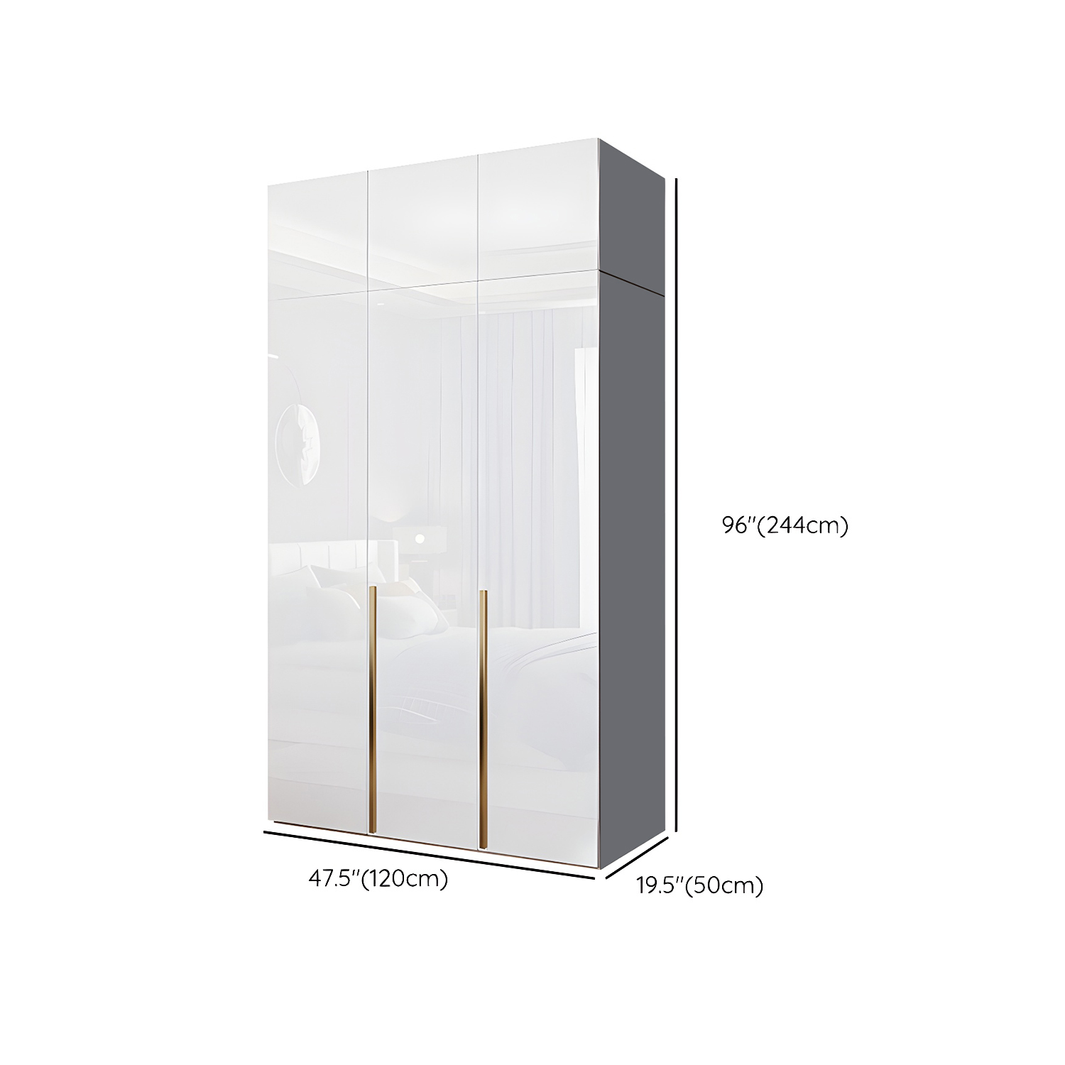 Bedroom Soft Close Doors Armoire Modern Style Wooden Wardrobe Cabinet - image 21