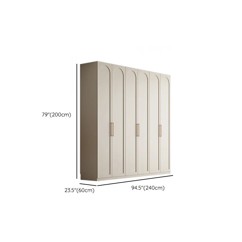 White Casual Manufactured Wood Independent Armoire Cabinet with Compartments, Soft Close Door, and Interior Shelves - image 15