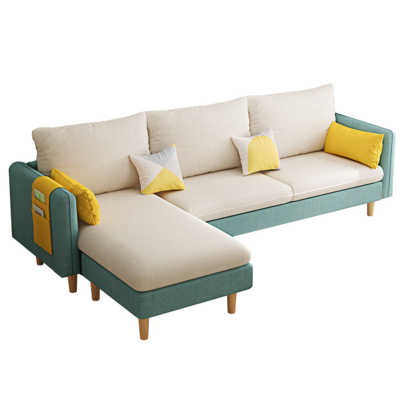 Modern Simple Style L-Shape Natural Wood Reversible Corner Sectional for Living Space - image 17