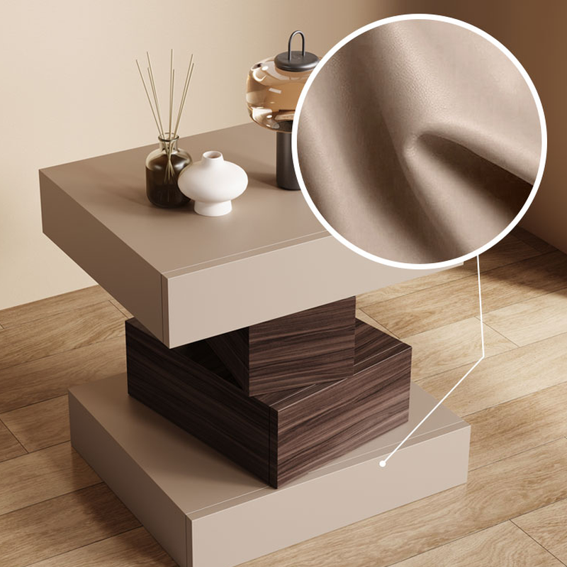 Scandinavian Synthetic Leather Drawer Storage Nightstand with 4 Drawers - image 16