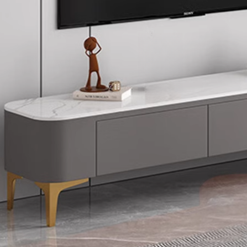 Modish Vitreous TV Stand with 3 Drawers for Sitting Room - image 10