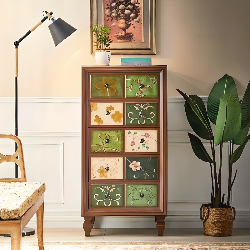 Modern Simple Style 3 Tiers/5 Tiers/4 Tiers Bachelor Chest/Console Dresser/Semainier in Solid+Manufactured Wood, Dyed Finish - image 6