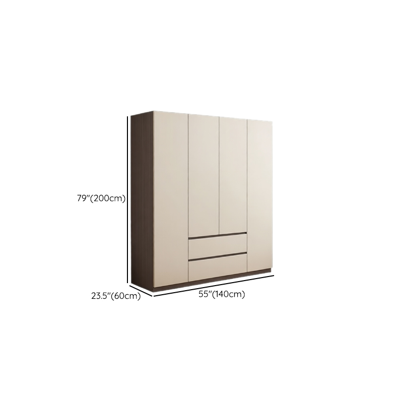 Modern Lumber Wardrobe Armoire with Soft Close Drawer, Soft Close Door, Interior Shelves, and Hanging Rod - image 7