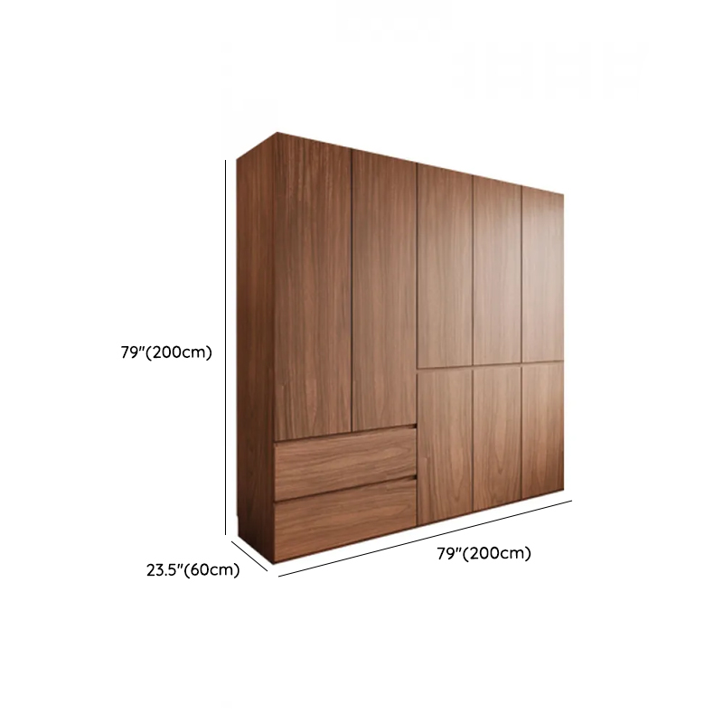 Acorn Minimalist Natural Wood Wardrobe Closet with Soft Close Drawer, Soft Close Door, Interior Shelves, and Clothing Rod - image 10