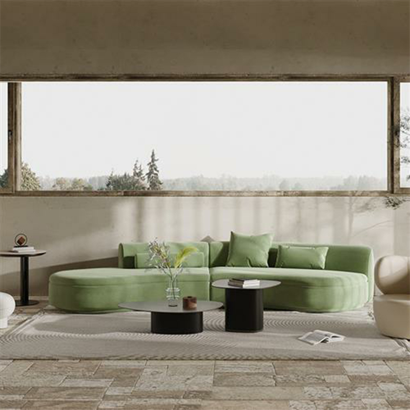 Trendy Seats 4/Seats 3 Armless Curved Sofa Recliner with Sponge Fill Cushions - image 5
