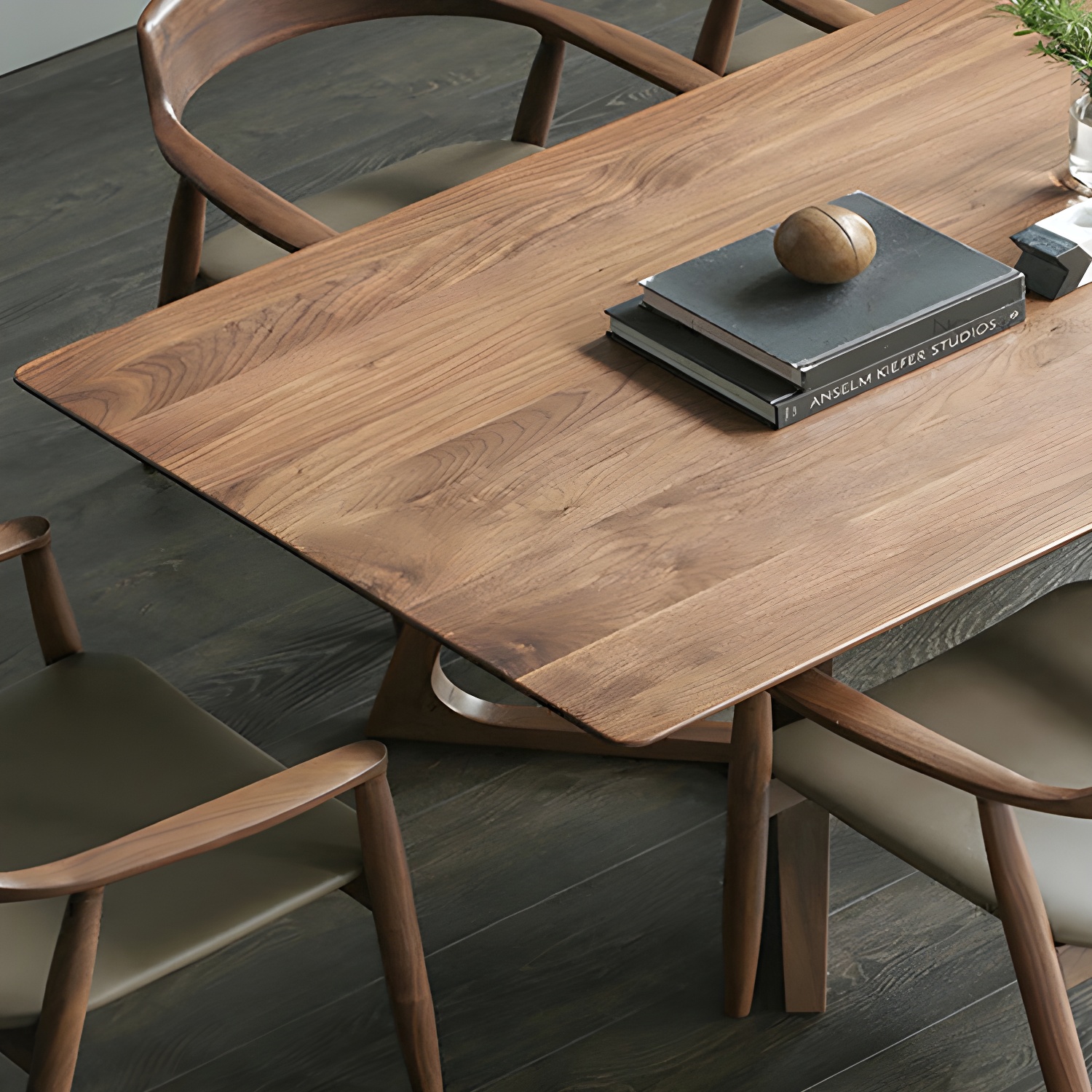 Modern 1/2/4/5 Pieces Dining Set Solid Wood Double Pedestal Dinette Set - image 7